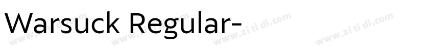 Warsuck Regular字体转换